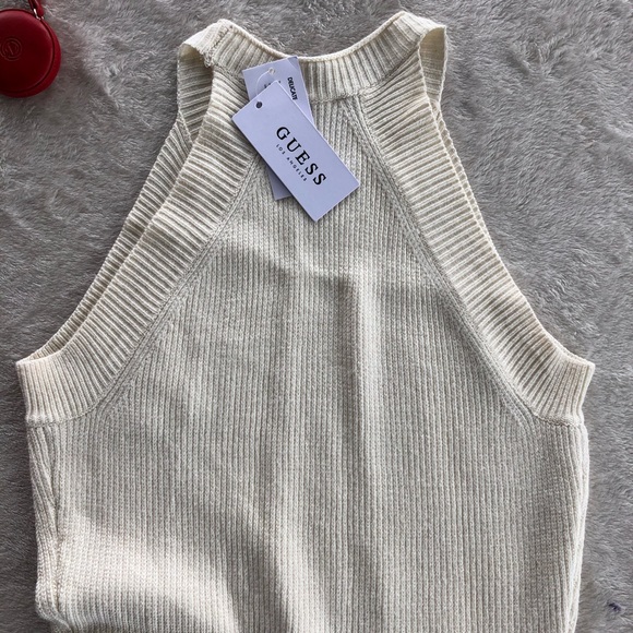 Guess Carlie Tank Sweater Dress Off-white Medium - Picture 5 of 8